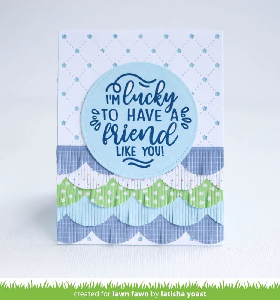 Lawn Fawn Dies - Give It a Whirl Messages: Friends LF3422