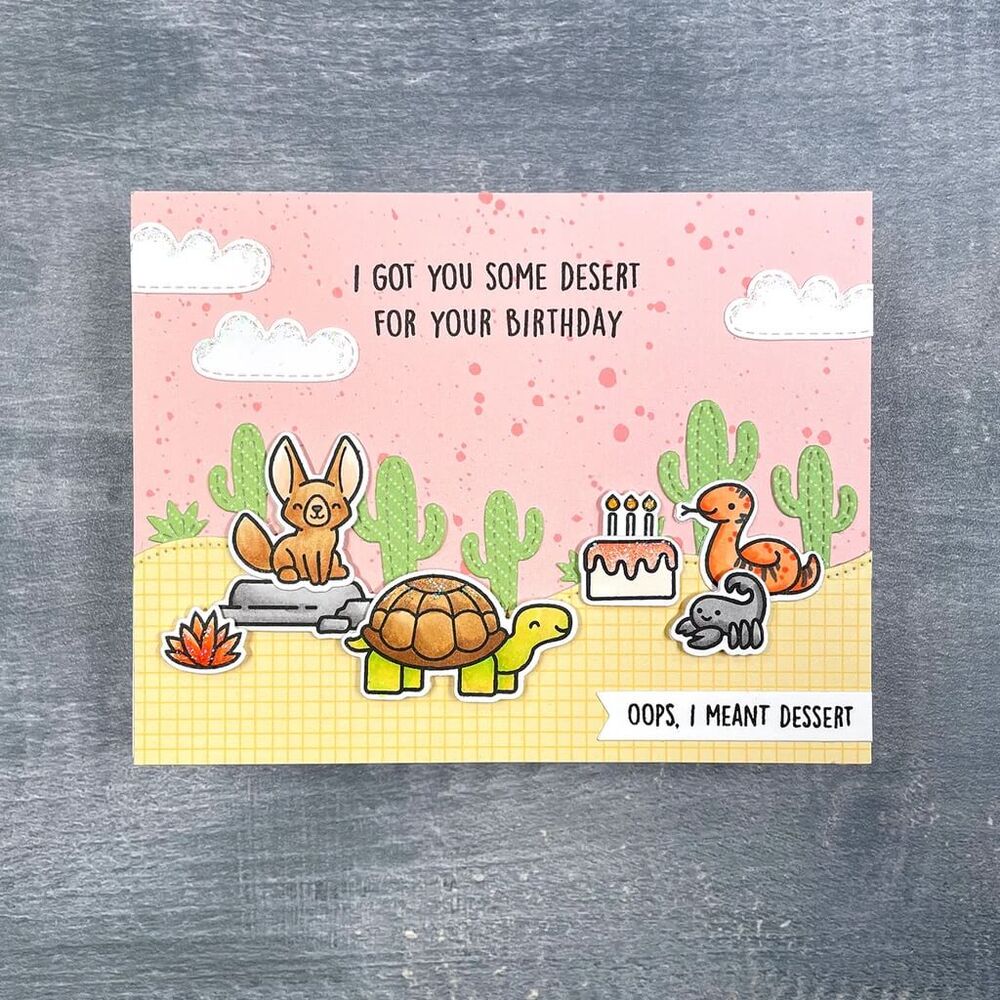 Lawn Fawn Dies - Cactus Hillside Border LF3437