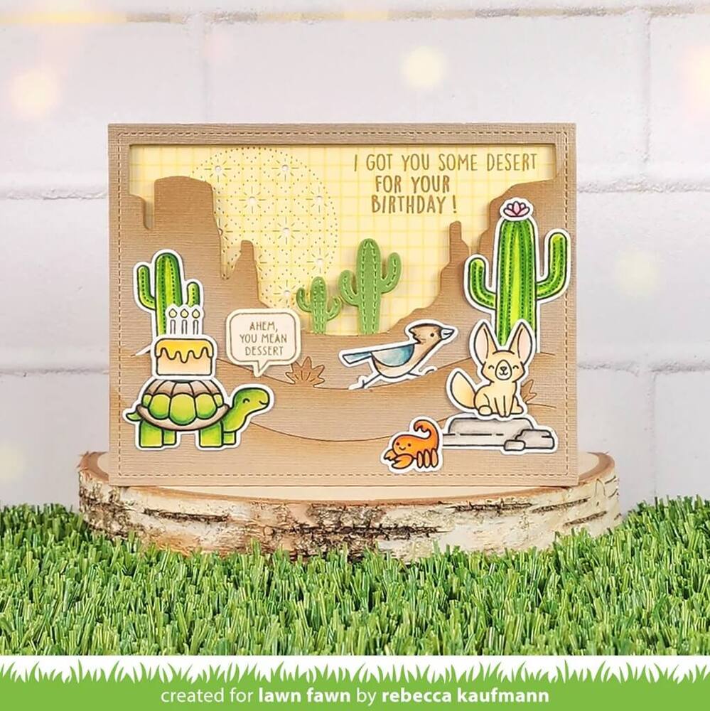 Lawn Fawn Dies - Desert Canyon Backdrop LF3450
