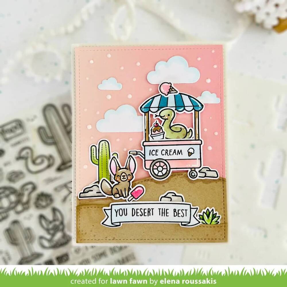 Lawn Fawn Coloring Stencils - Treat Cart LF3542