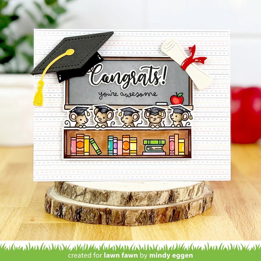Lawn Fawn Coloring Stencils - Simply Celebrate Graduation LF3718