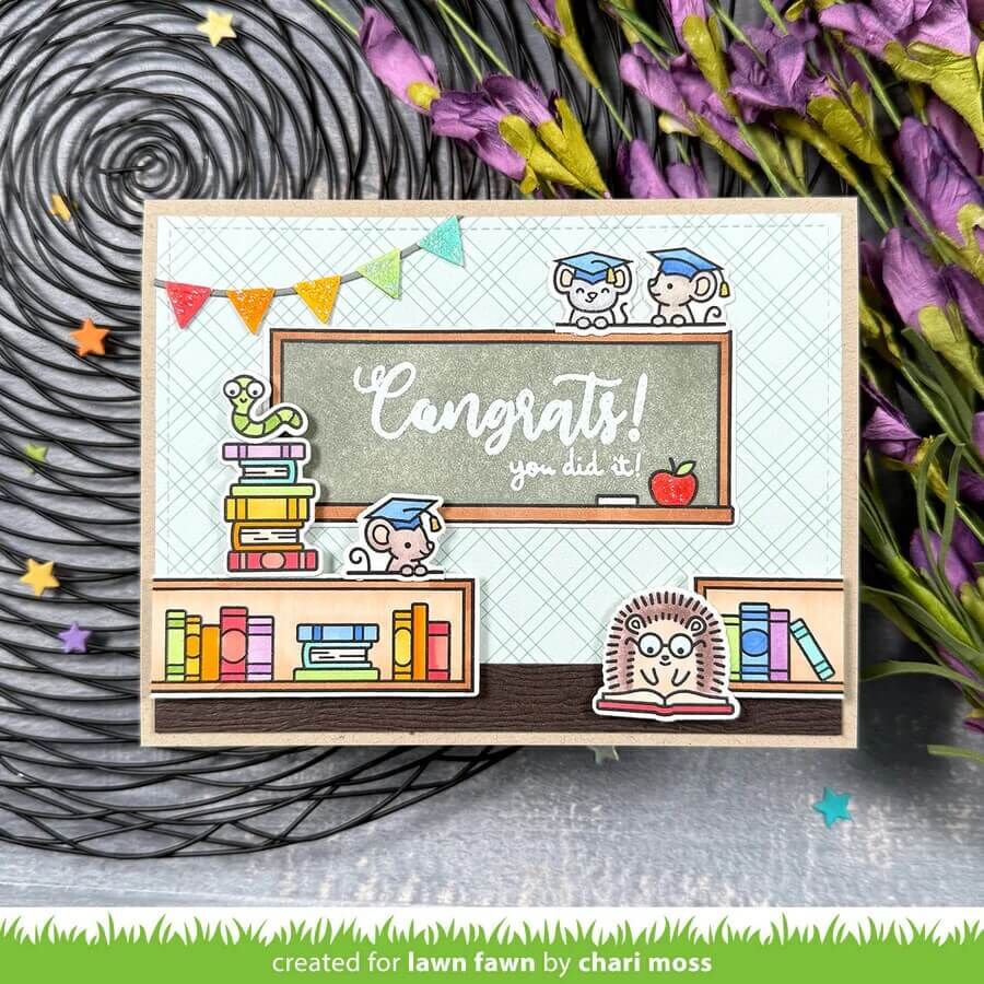 Lawn Fawn Coloring Stencils - Simply Celebrate Hangouts LF3721
