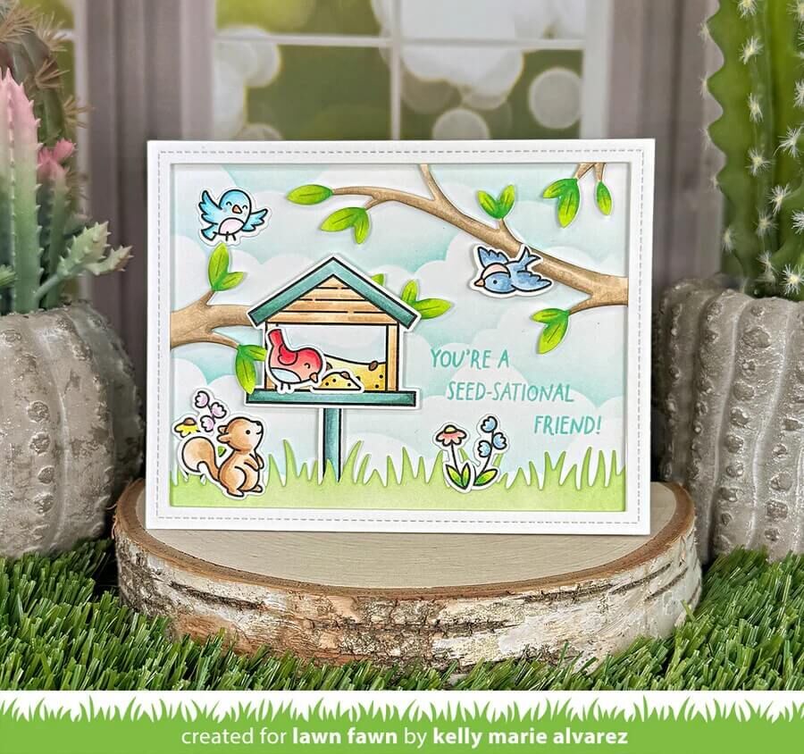 Lawn Fawn Dies - Tree Branches Backdrop: Landscape LF3733