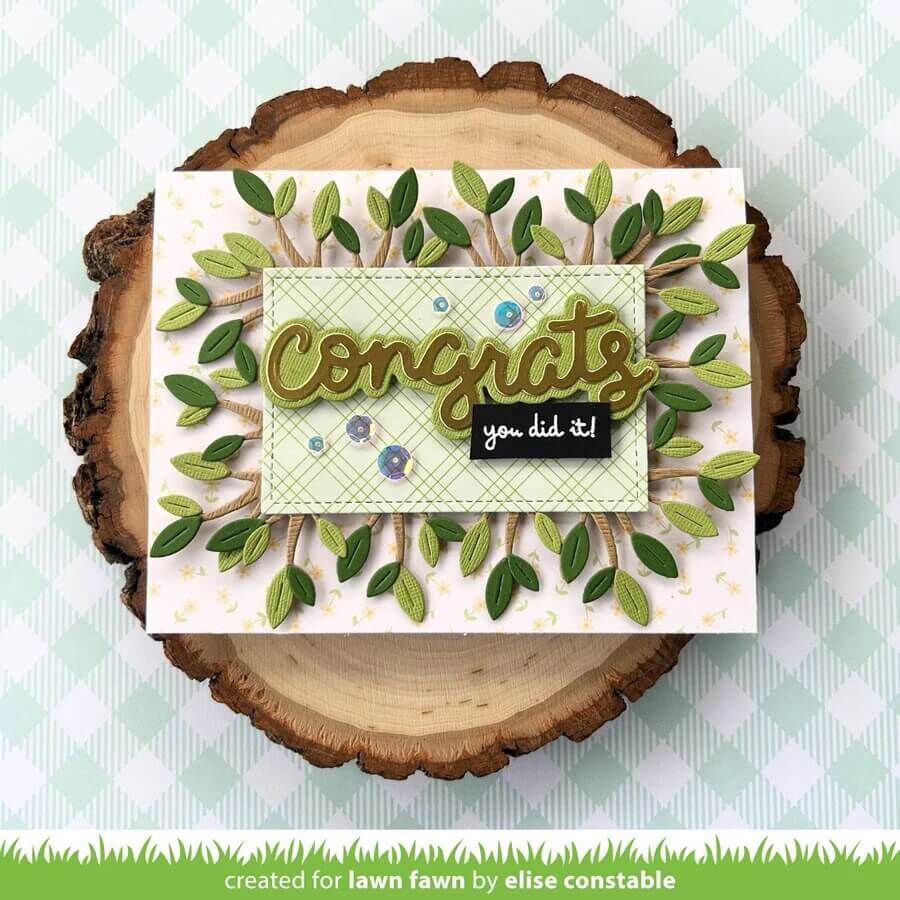 Lawn Fawn Dies - Scripty Congrats Outline Add-On LF3736