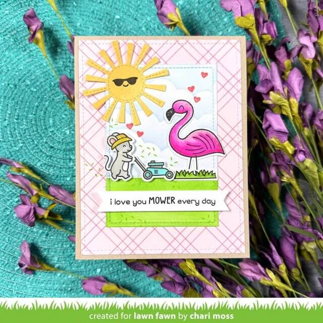 Lawn Fawn - Clear Stamps - I Love You Mower LF3750