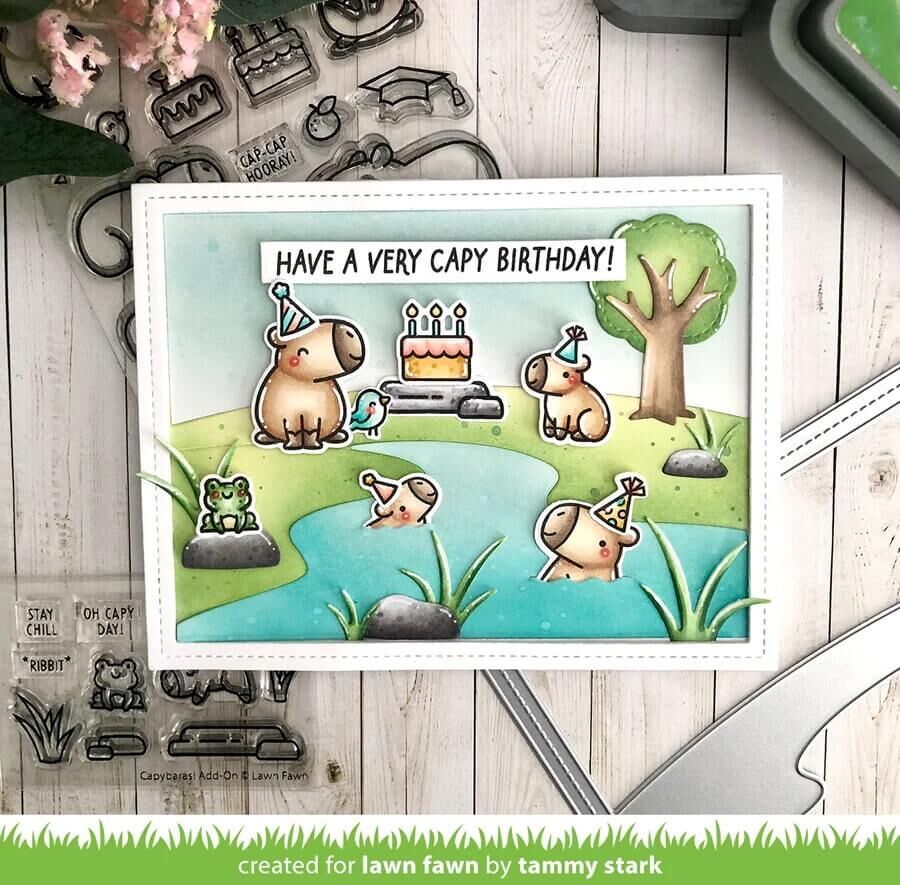 Lawn Fawn - Clear Stamps - Capybaras! LF3764