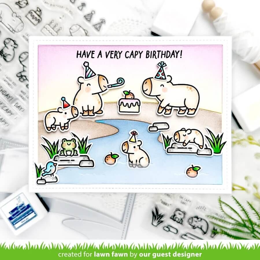 Lawn Fawn - Clear Stamps - Capybaras! Add-On LF3767