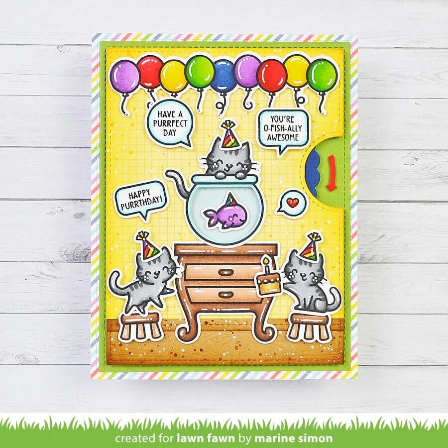 Lawn Fawn - Clear Stamps - Keep on Swimming Add-On LF3784