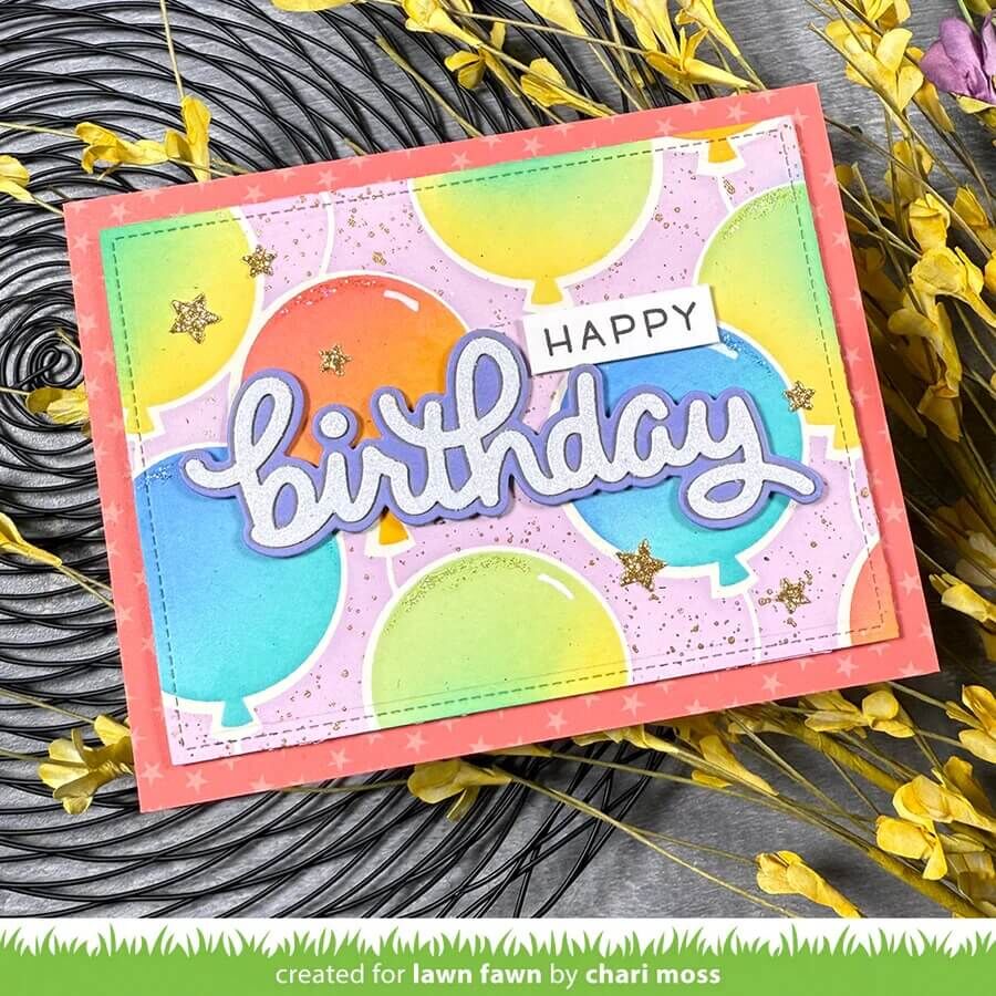 Lawn Fawn Stencils - Balloon Background LF3817