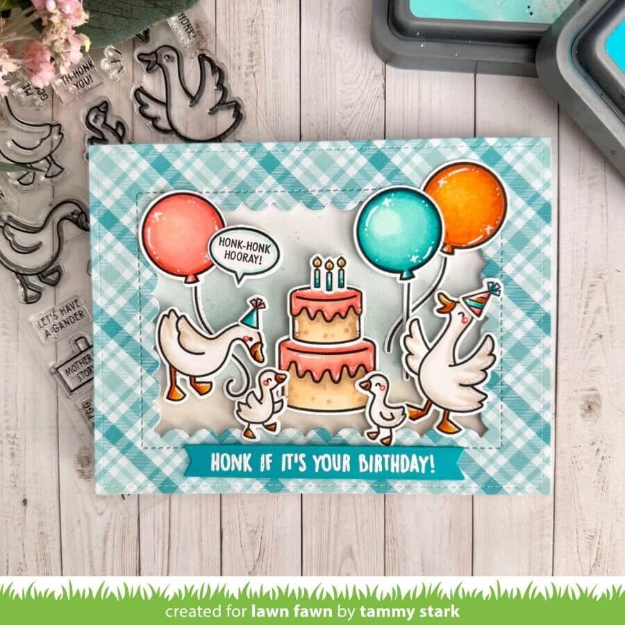 Lawn Fawn Silly Goose! (stamp+die+stencil bundle)