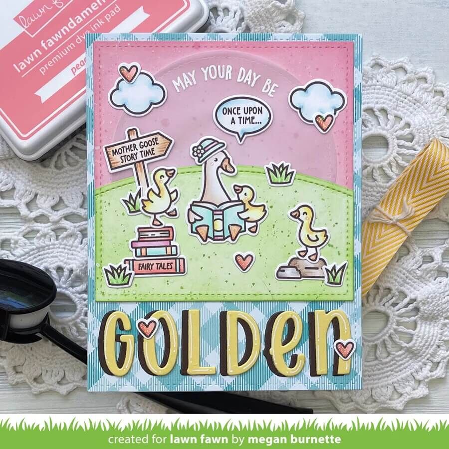 Lawn Fawn - Clear Stamps - Silly Goose! Sentiment Add-On LF3847