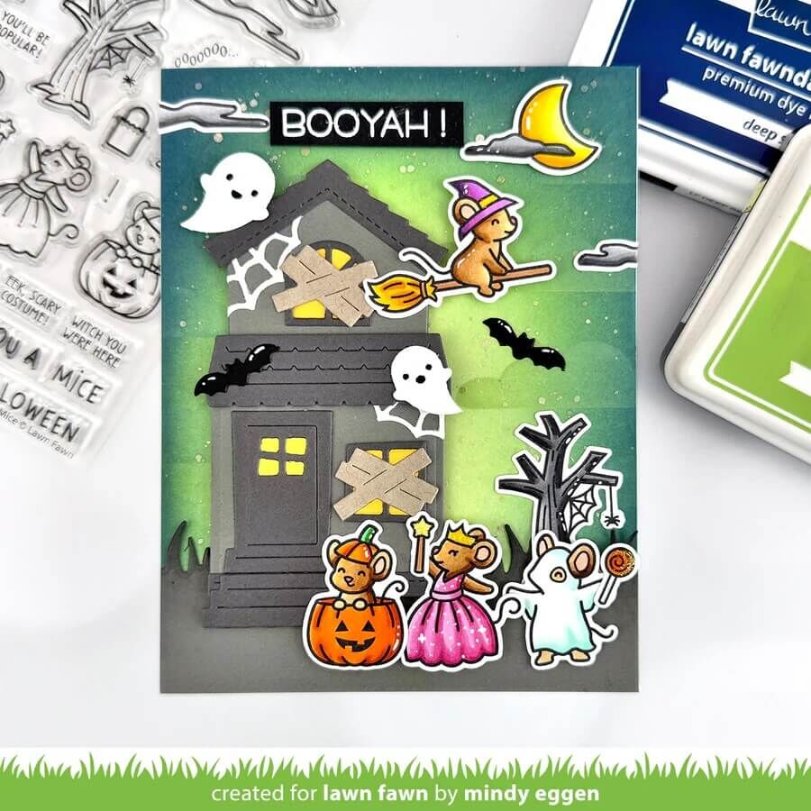 Lawn Fawn - Clear Stamps - Halloween Mice LF3848