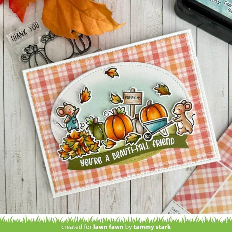 Lawn Fawn - Clear Stamps - Henry's Build-A-Sentiment: Fall LF3861