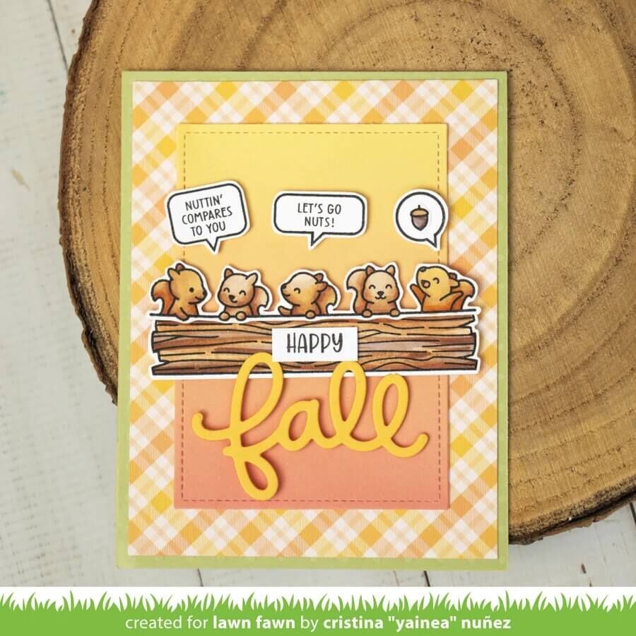 Lawn Fawn - Clear Stamps - Simply Celebrate Squirrels LF3881