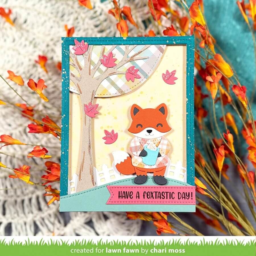 Lawn Fawn - Clear Stamps - Henry's Build-A-Sentiment: Fox LF3910