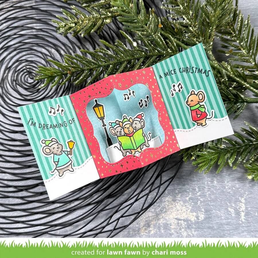 Lawn Fawn Dies - Center Picture Window Card Holiday Add-On LF3918