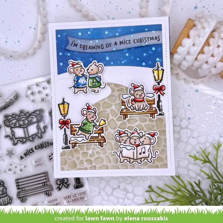 Lawn Fawn Stencils - Cobblestone LF3921