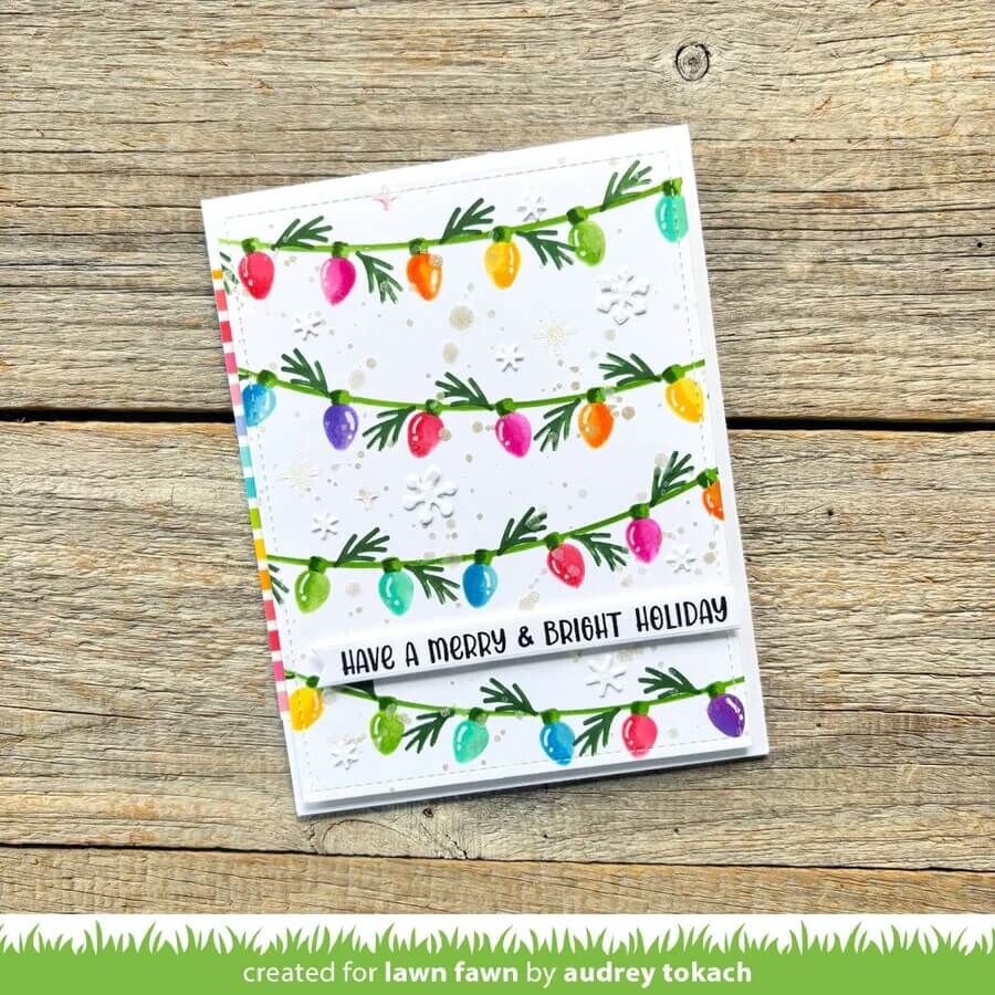 Lawn Fawn Stencils - String of Lights Background LF3924