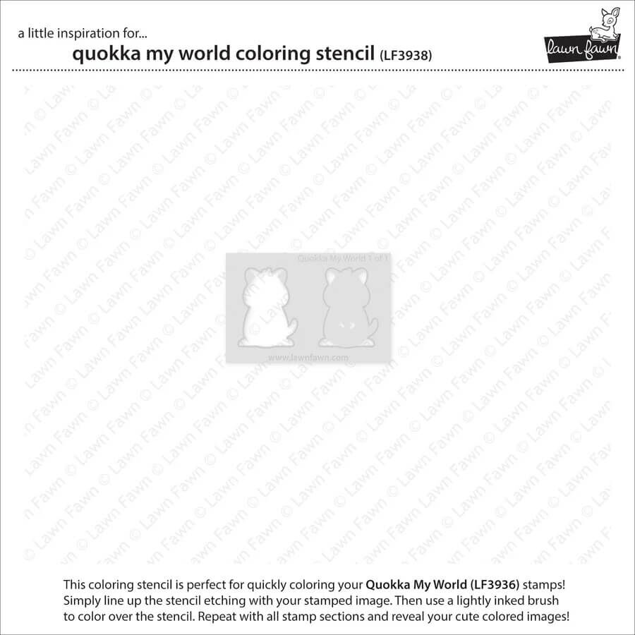 Lawn Fawn Coloring Stencils - Quokka My World LF3938