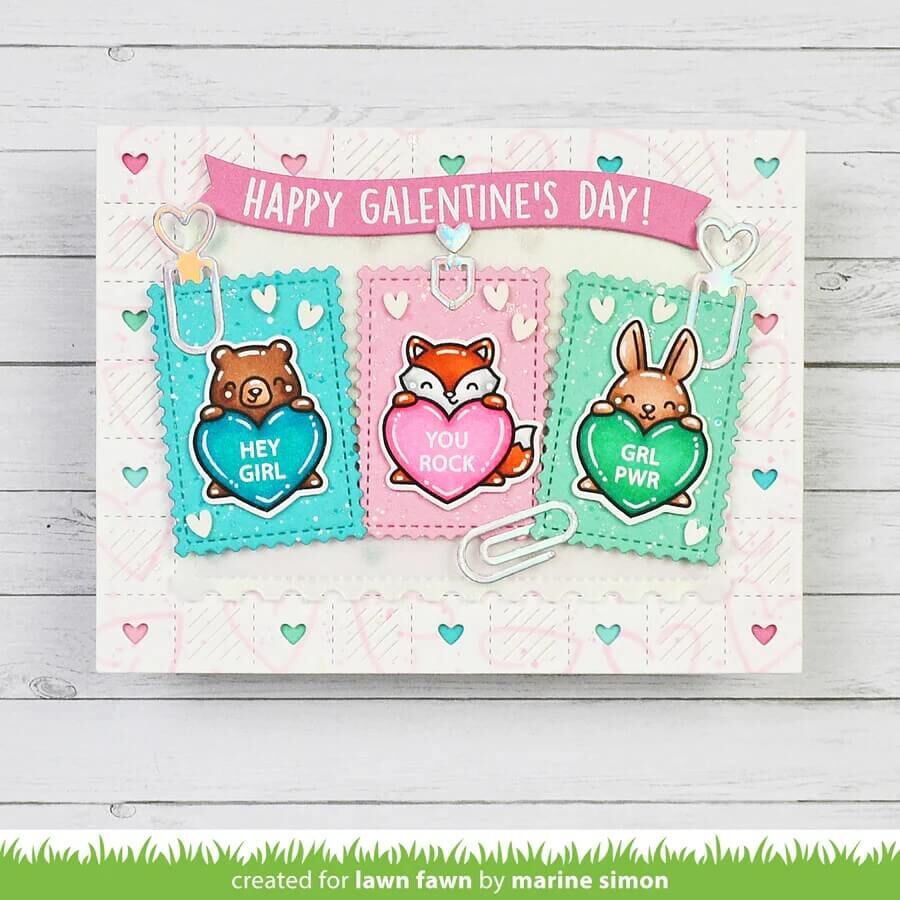 Lawn Fawn Dies - Critter Conversation Hearts LF3949