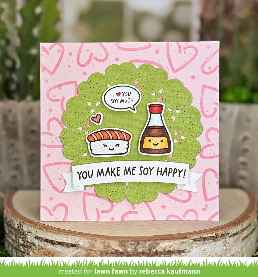Lawn Fawn - Clear Stamps - Soy Happy LF3954