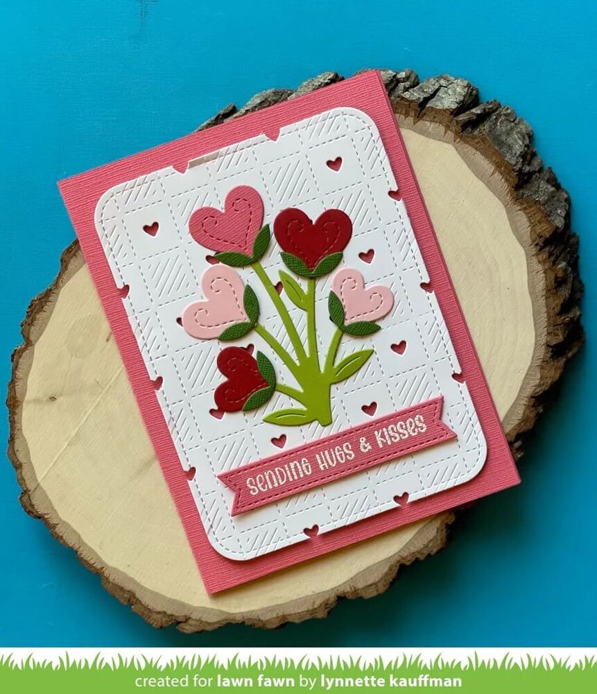 Lawn Fawn Dies - Heart Blooms LF3958