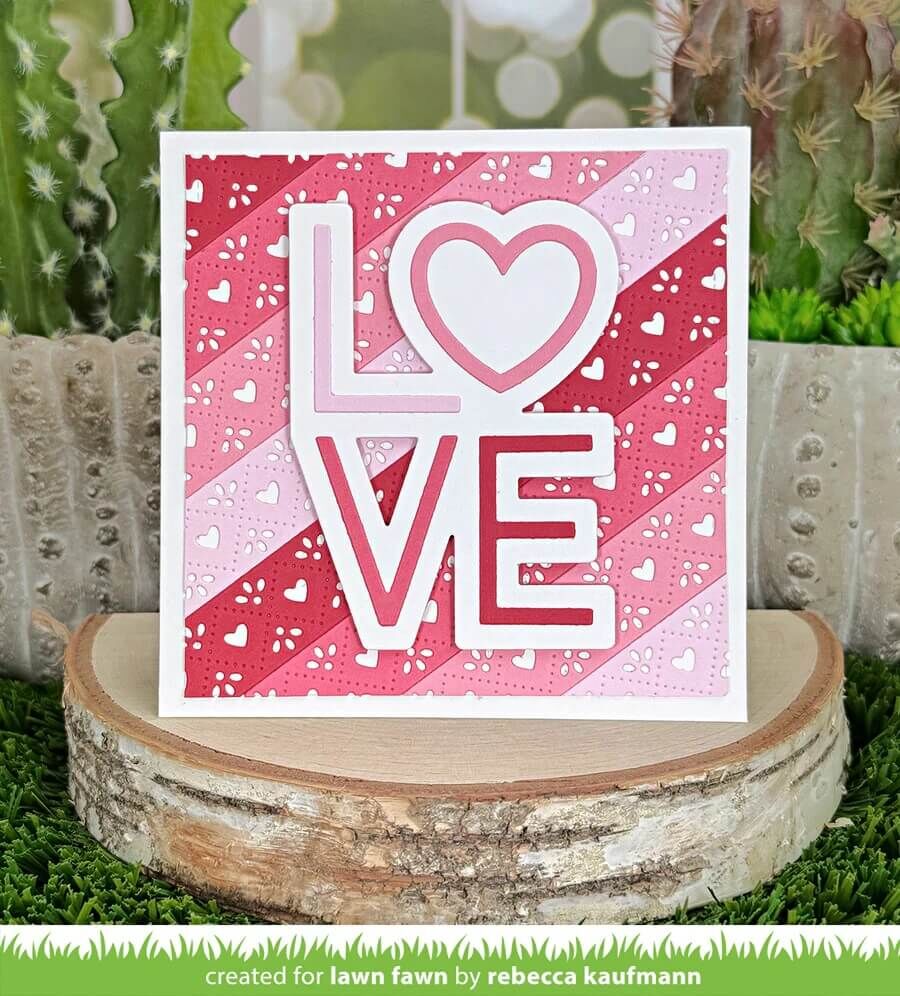 Lawn Fawn Dies - Quilted Heart Border LF3961