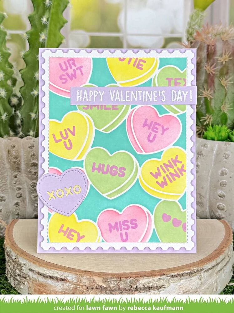Lawn Fawn Stencils - Candy Hearts LF3967