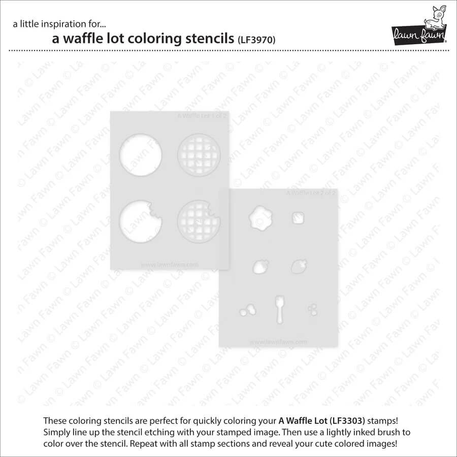 Lawn Fawn Coloring Stencils - A Waffle Lot LF3970