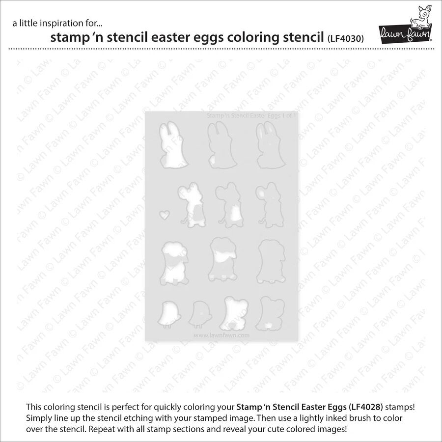 Lawn Fawn Coloring Stencils - Stamp 'n Stencil Easter Eggs LF4030