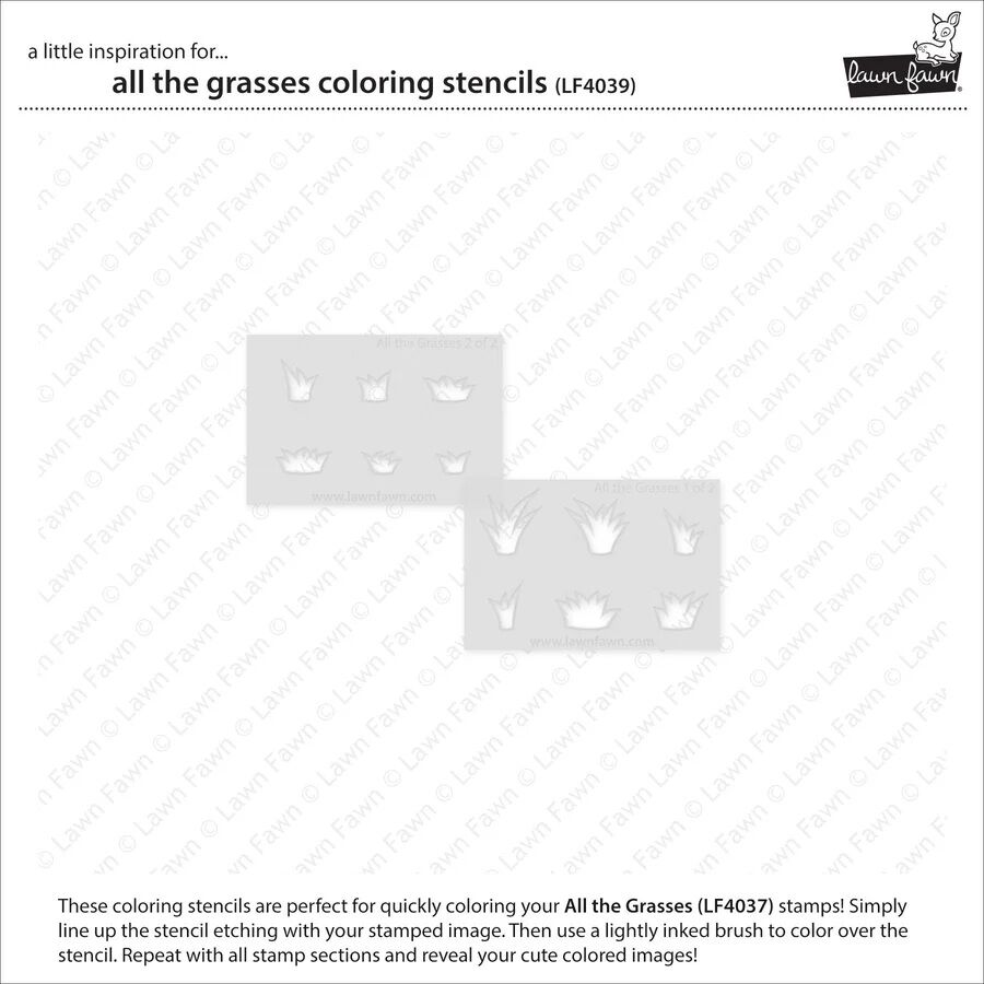 Lawn Fawn Coloring Stencils - All the Grasses LF4039