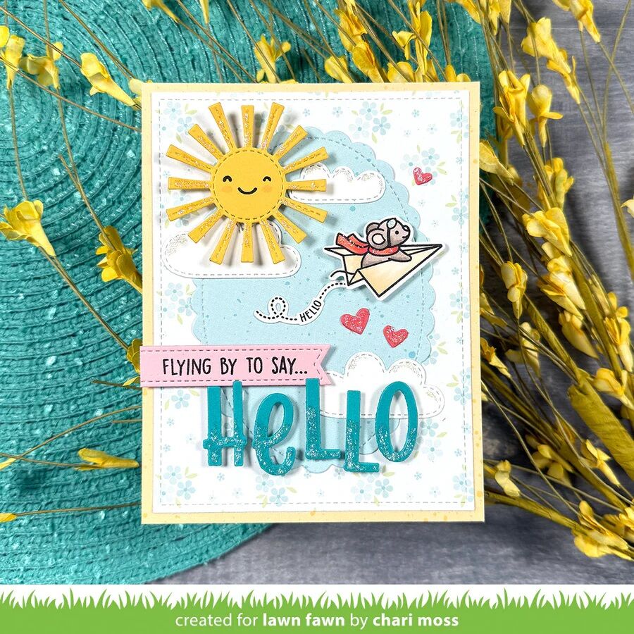 Lawn Fawn - Clear Stamps - Have a Mice Flight LF4040