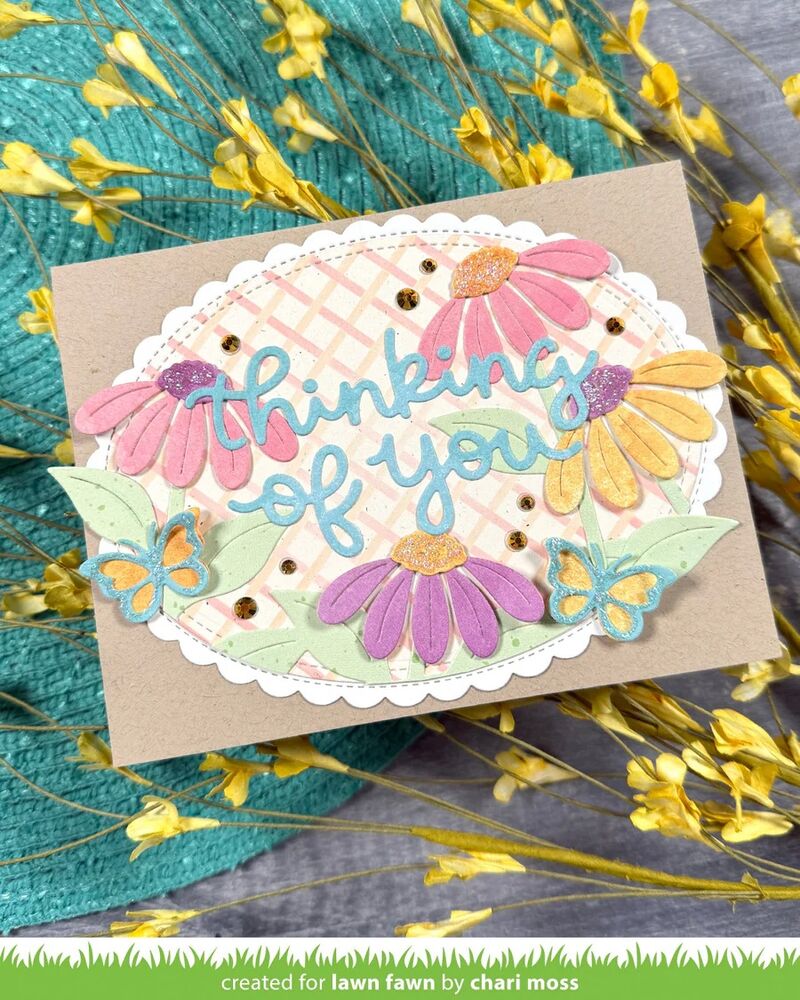 Lawn Fawn Dies - Stitched Scalloped Oval Stackakles LF4050