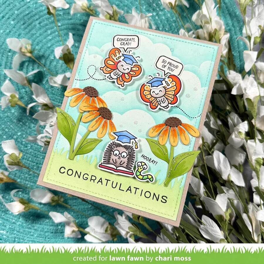 Lawn Fawn - Clear Stamps - Tiny Sentiments: Graduation LF4082