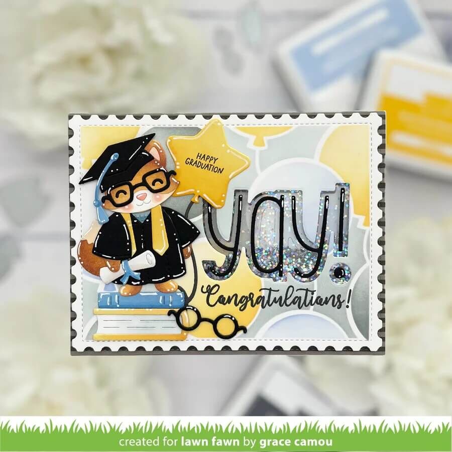 Lawn Fawn Dies - Build-A-Critter Graduation Accessories LF4088