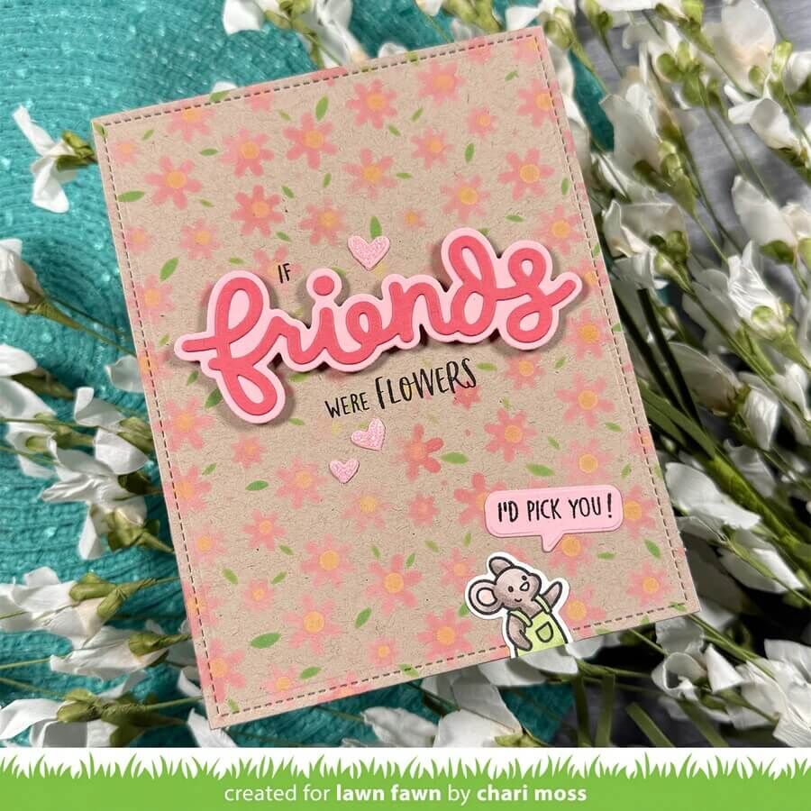 Lawn Fawn Dies - Scripty Friends Outline Add-On LF4094