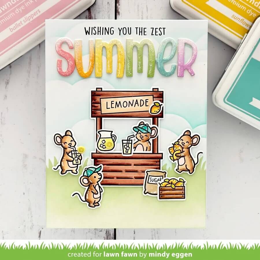 Lawn Fawn - Clear Stamps - Make Lemonade! LF4122