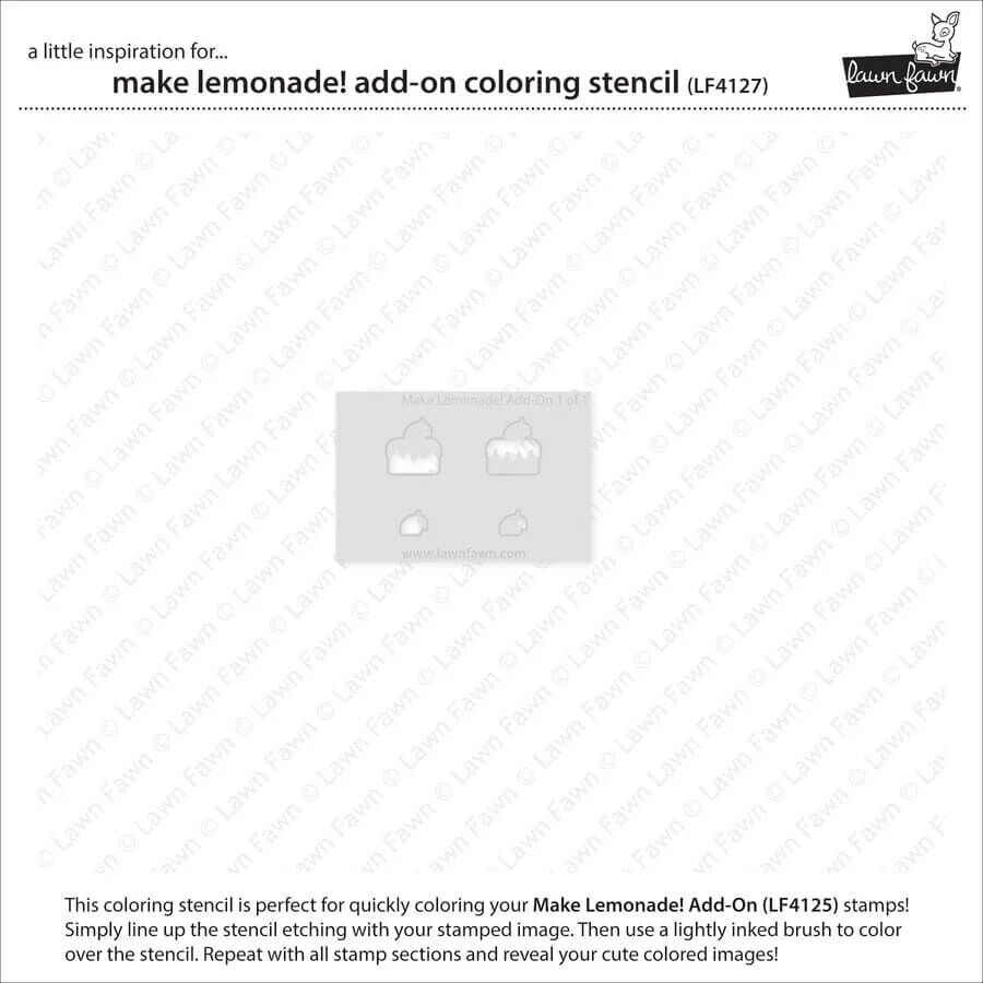 Lawn Fawn Coloring Stencils - Make Lemonade! Add-On LF4127