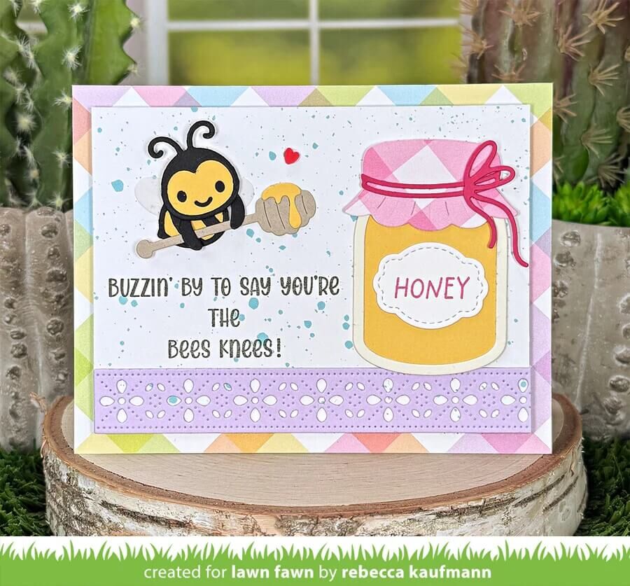 Lawn Fawn - Clear Stamps - Henry's Build-A-Sentiment: Honey Bee LF4128