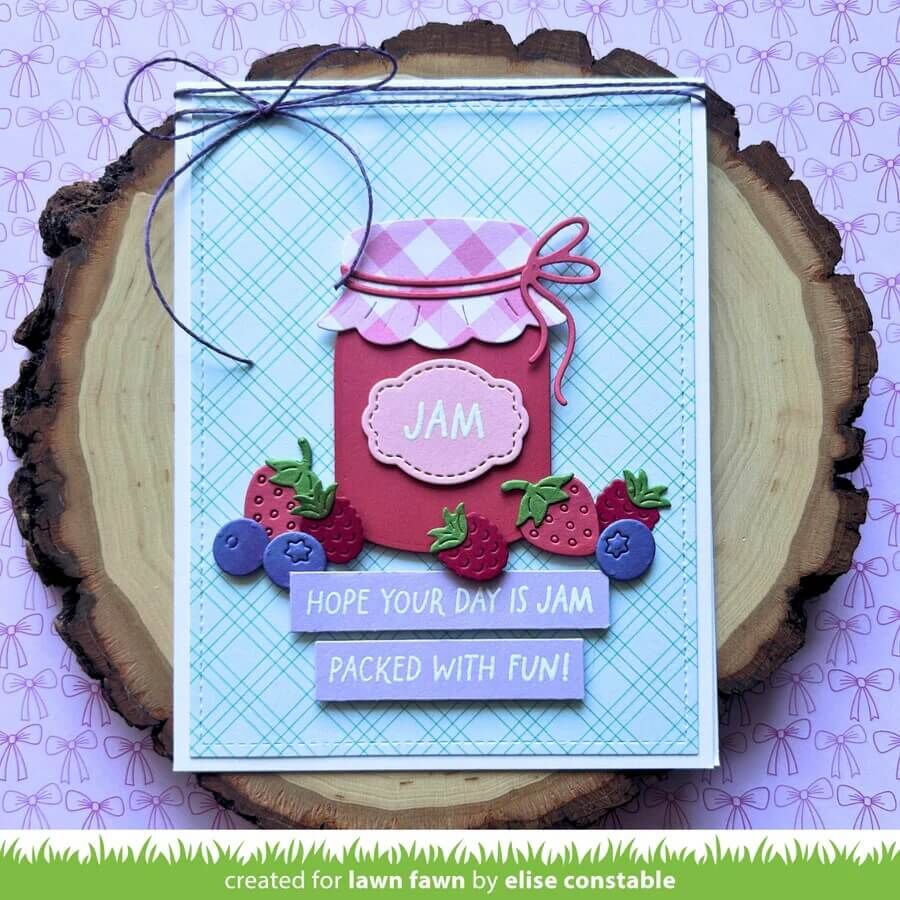 Lawn Fawn - Clear Stamps - Jam and Honey Sentiments LF4129