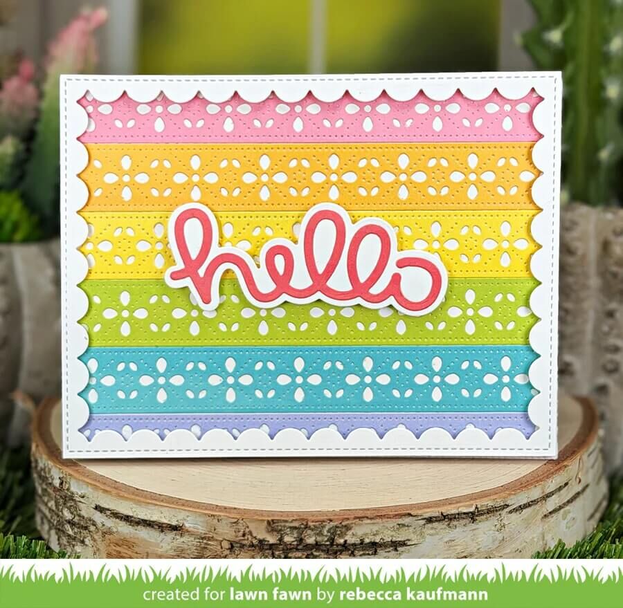 Lawn Fawn Dies - Folksy Petal Border LF4140
