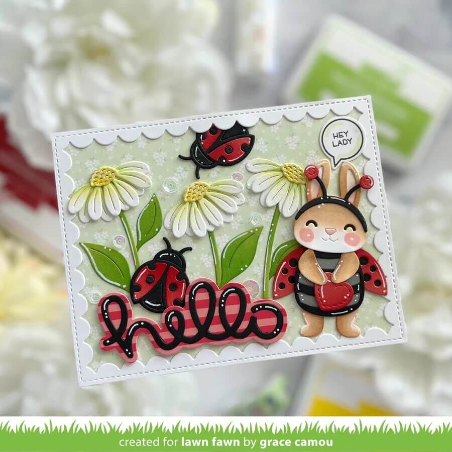 Lawn Fawn Dies - Scripty Hello Outline Add-On LF4141