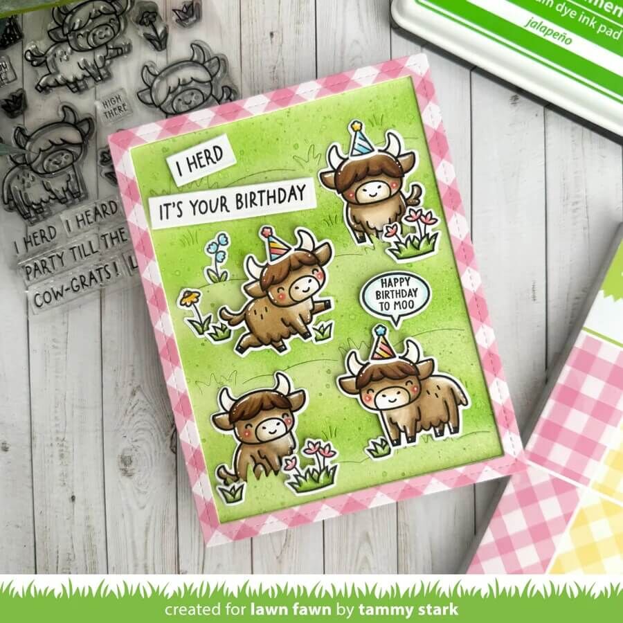 Lawn Fawn Dies - Grassy Pasture Backdrop: Portrait LF4143