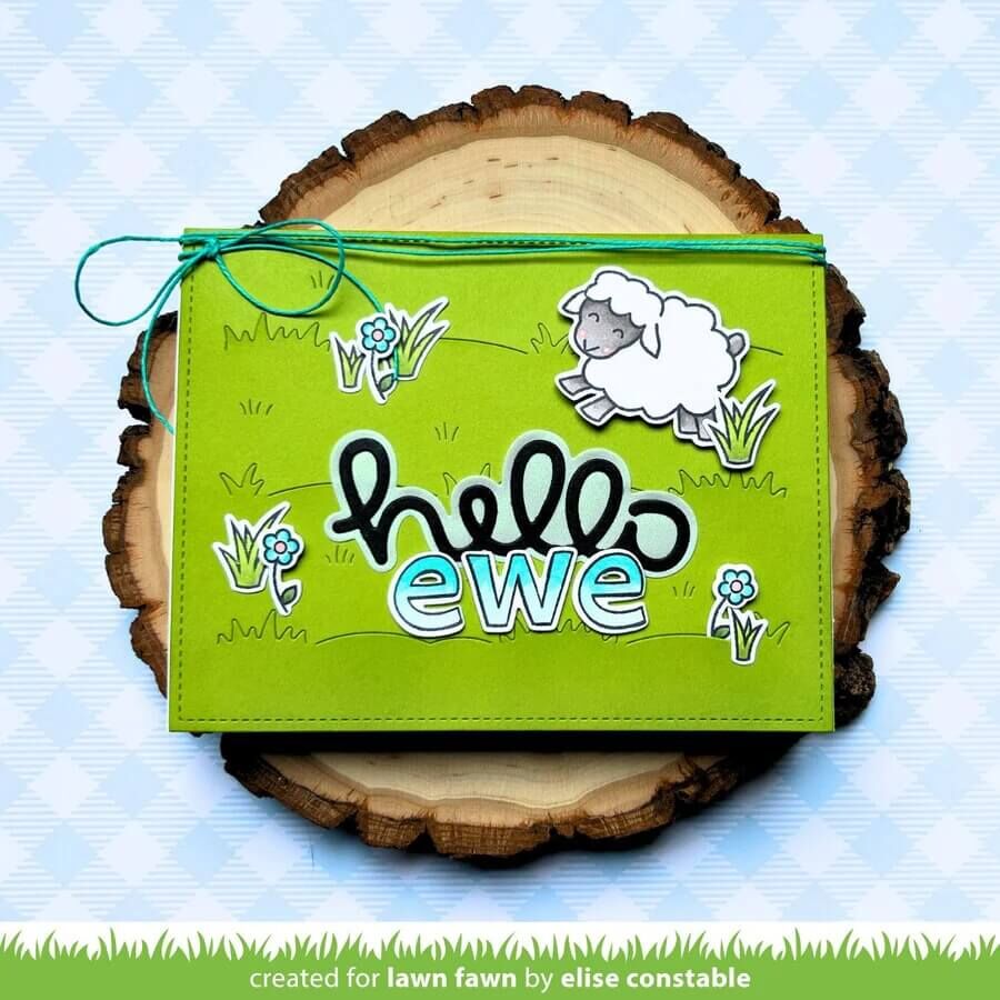 Lawn Fawn Dies - Grassy Pasture Backdrop: Landscape LF4144