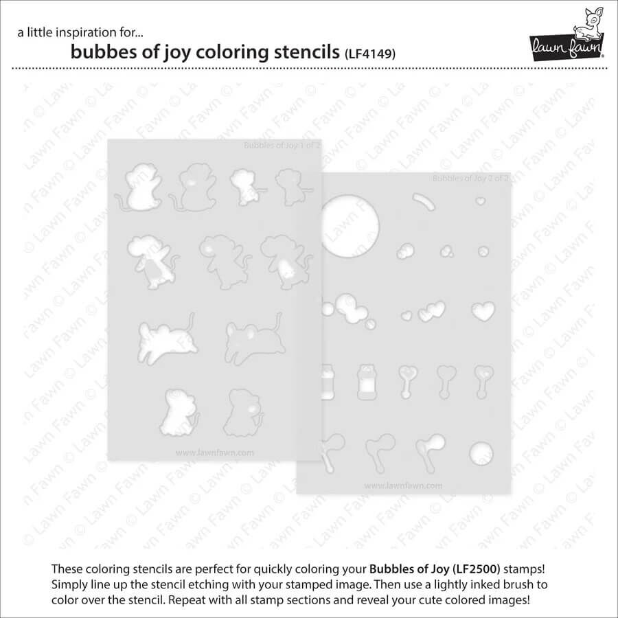Lawn Fawn Coloring Stencils - Bubbles of Joy LF4149
