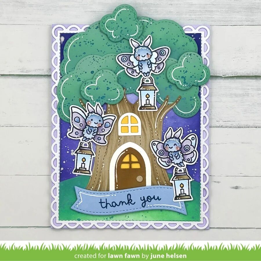 Lawn Fawn - Clear Stamps - I Like Cute Moths LF4192