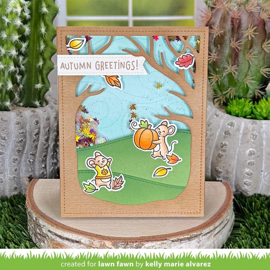 Lawn Fawn - Clear Stamps - Fall Mice LF4197