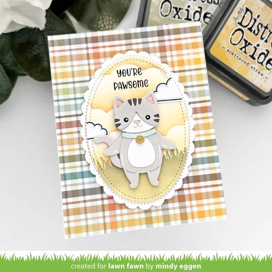 Lawn Fawn - Clear Stamps - Henry's Build-A-Sentiment: Cat LF4203