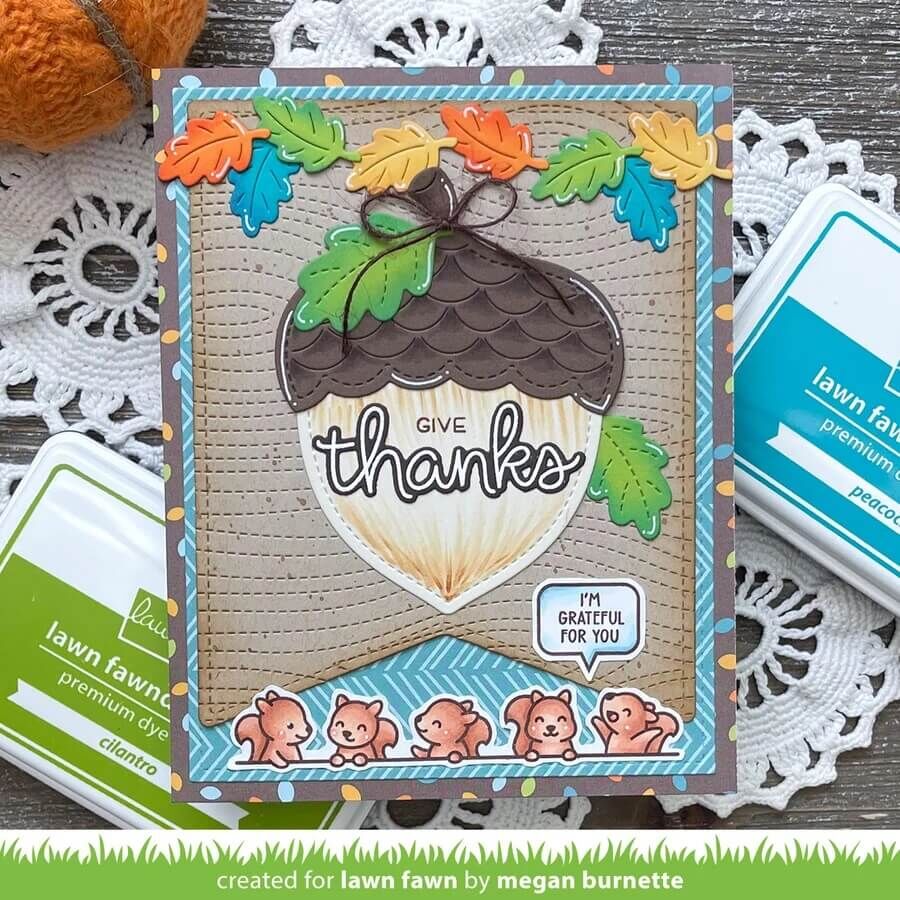 Lawn Fawn Dies - Outside In Stitched Acorn LF4209