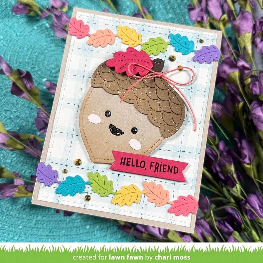 Lawn Fawn Dies - Leaf and Acorn Border LF4211